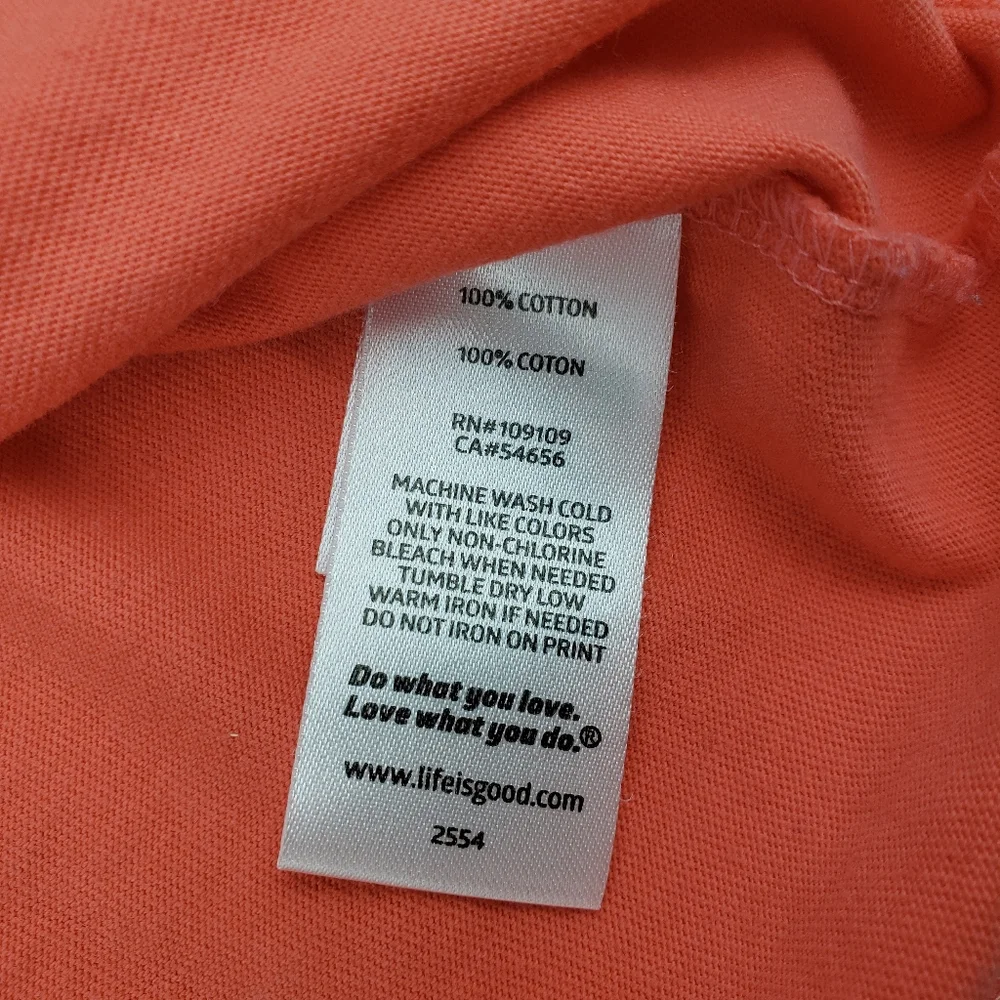 Life is Good coral flower XL girls short sleeve tshirt - Picture 6 of 9